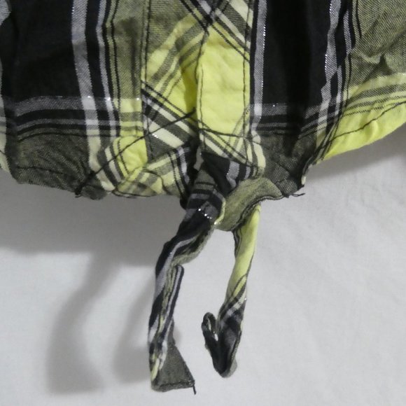 JUSTICE | size 20 | button down plaid tank | tie waist | silver rhinestones - Picture 8 of 15